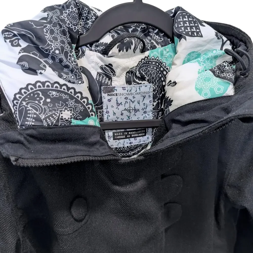 Nike Snowboarding Labelle Black Utility Outdoor Hooded Coat Medium